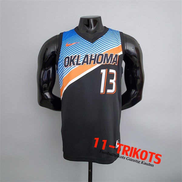 Oklahoma City Thunder (George #13) NBA Trikots Schwarz City Edition