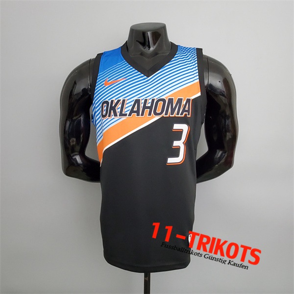 Oklahoma City Thunder (Paul #3) NBA Trikots Schwarz City Edition