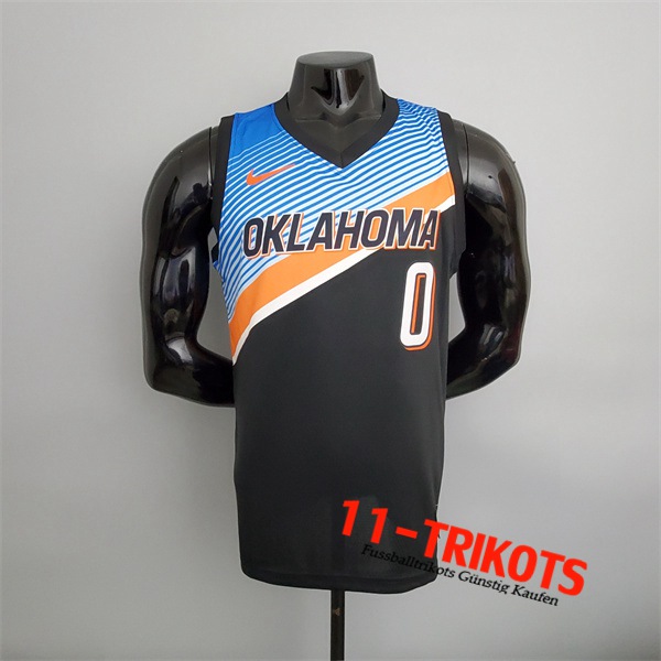 Oklahoma City Thunder (Westbrook #0) NBA Trikots Schwarz City Edition