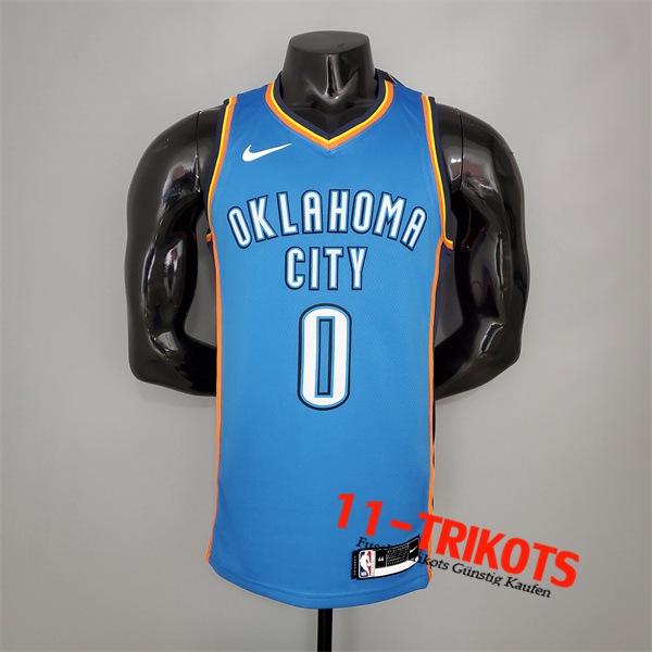 Oklahoma City Thunder (Westbrook #0) NBA Trikots Blau