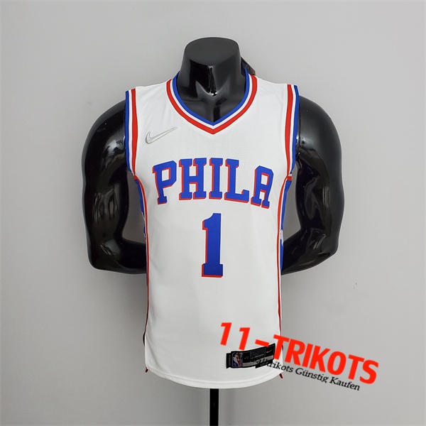 Philadelphia 76ers (Harden #1) NBA Trikots Weiß 75th Anniversary