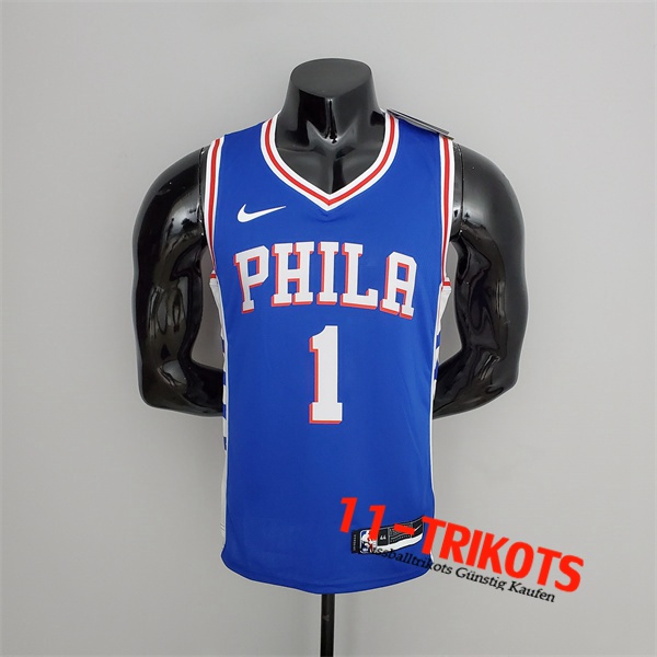 Philadelphia 76ers (Harden #1) NBA Trikots Blau V-collerette