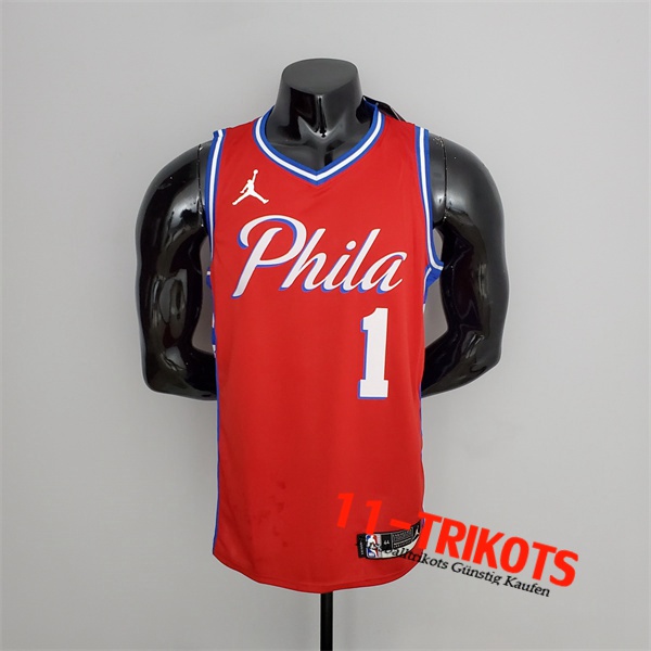 Philadelphia 76ers (Harden #1) NBA Trikots Rot V-collerette