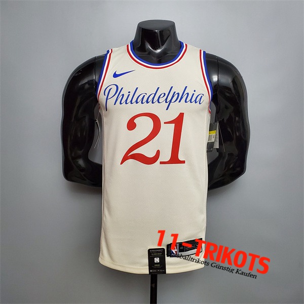 Philadelphia 76ers (Embiid #21) NBA Trikots 2020 Beige City Limited Edition