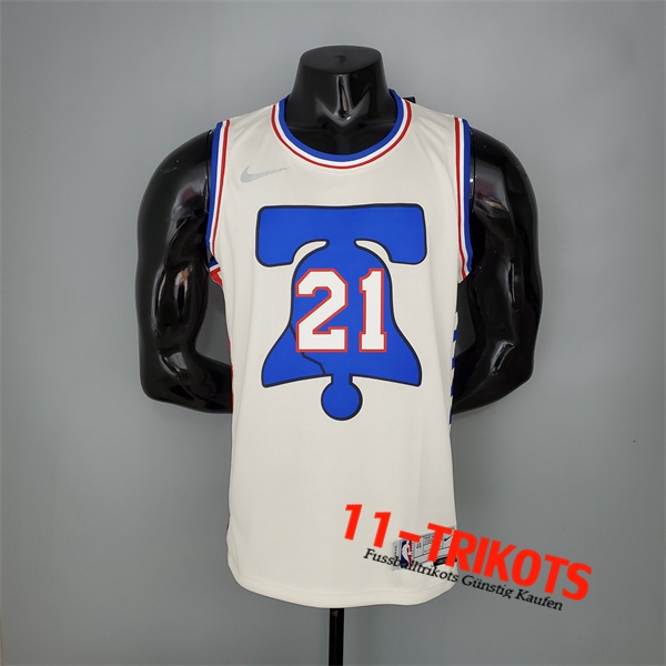 Philadelphia 76ers (Embiid #21) NBA Trikots 2021 Beige Bonus Edition