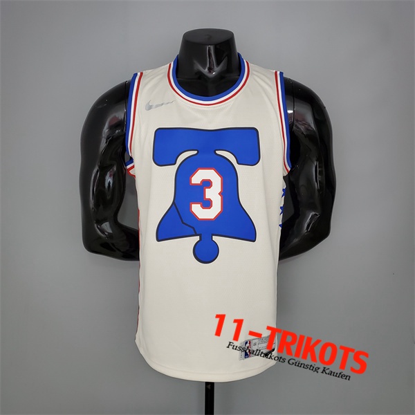 Philadelphia 76ers (Iverson #3) NBA Trikots 2021 Weiß Bonus Edition
