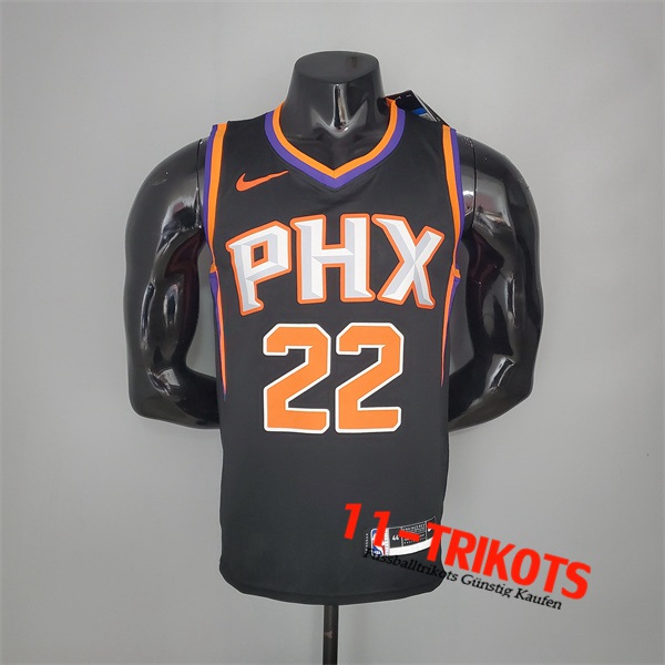Phoenix Suns (Ayton #22) NBA Trikots 2021 Schwarz