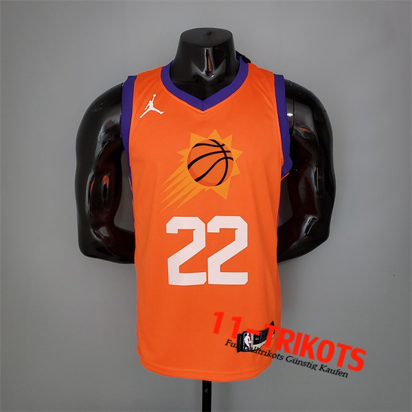 Phoenix Suns (Ayton #22) NBA Trikots 2021 Orange Jordan Theme