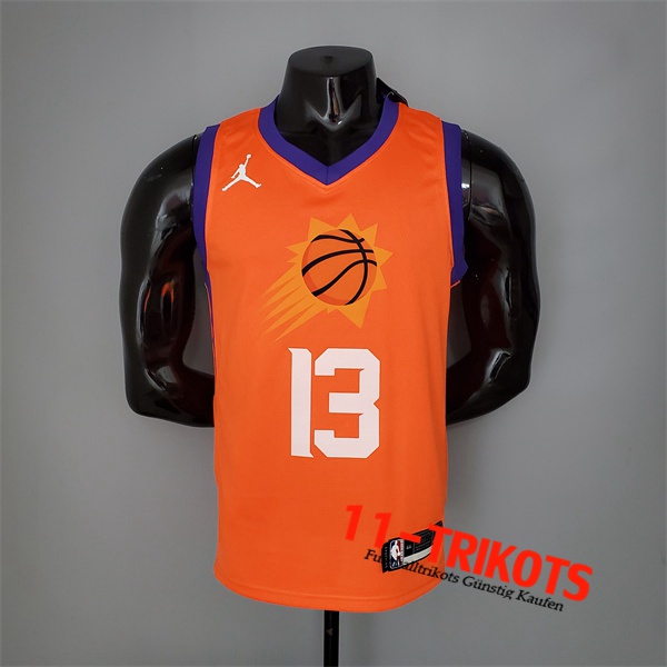 Phoenix Suns (Nash #13) NBA Trikots 2021 Orange Jordan Theme
