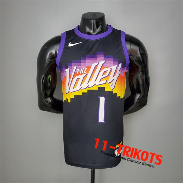 Neues Phoenix Suns (Booker #1) NBA Trikots Schwarz City Edition