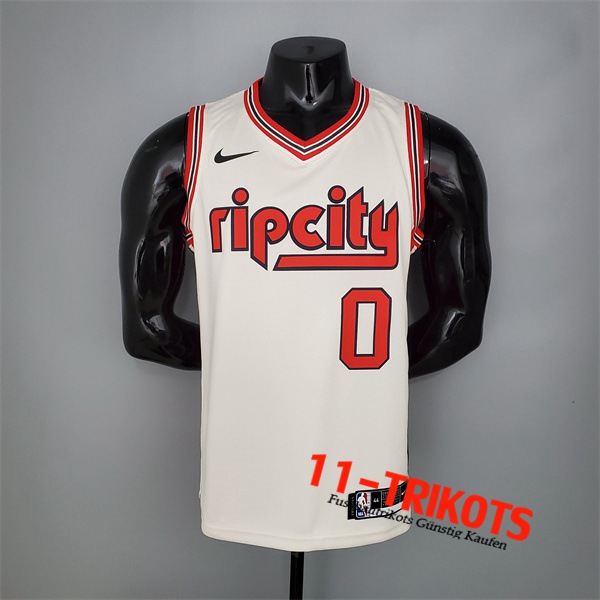 Portland Trail Blazers (Lillard #0) NBA Trikots Beige