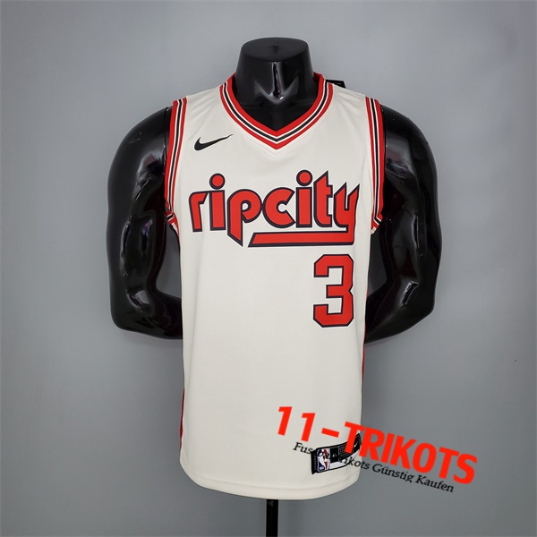 Portland Trail Blazers (Mccollum #3) NBA Trikots Beige