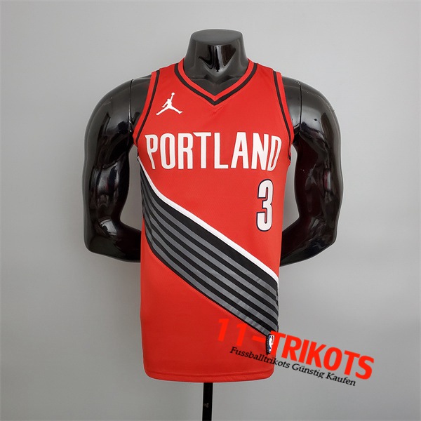 Portland Trail Blazers (McCollum #3) NBA Trikots Rot Jordan Style