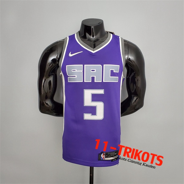 Sacramento Kings (Fox #5) NBA Trikots Violett 75th Anniversary