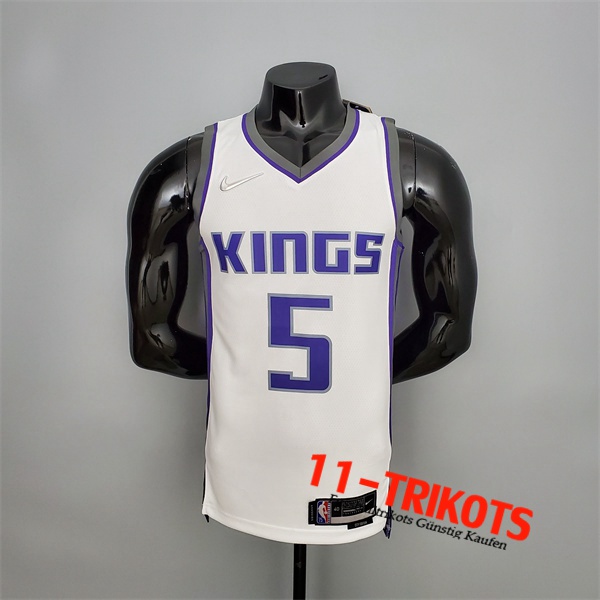 Sacramento Kings (Fox #5) NBA Trikots Weiß 75th Anniversary