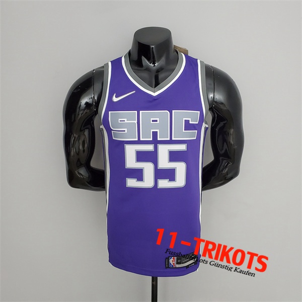 Sacramento Kings (Williams #55) NBA Trikots Schwarz/Violett 75th Anniversary