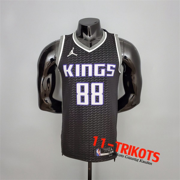 Sacramento Kings (Queta #88) NBA Trikots Schwarz 75th Anniversary Jordan