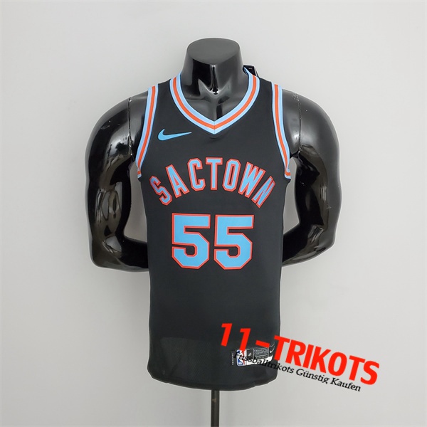 Sacramento Kings (Williams #55) NBA Trikots 2021 Schwarz City Edition