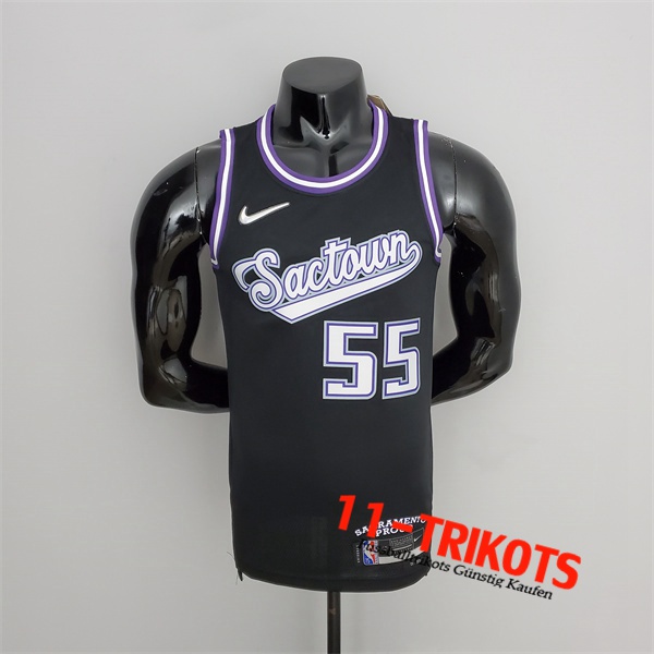 Sacramento Kings (Williams #55) NBA Trikots 2022 Season Schwarz City Edition