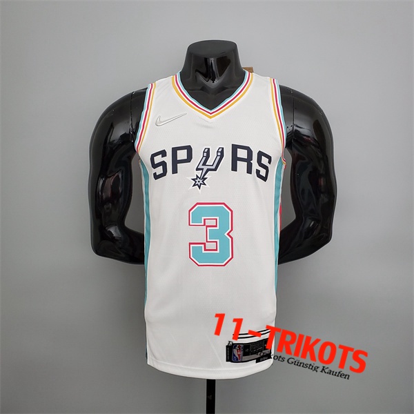 San Antonio Spurs (Johnson #3) NBA Trikots 2022 Season Weiß City Edition