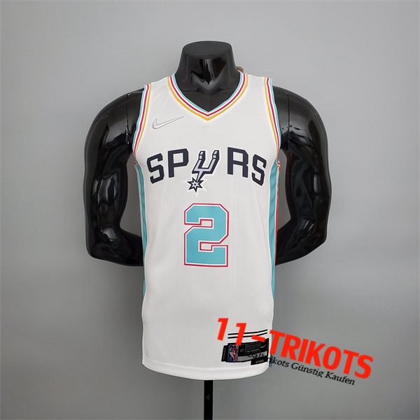 San Antonio Spurs (Leonard #2) NBA Trikots 2022 Season Weiß City Edition