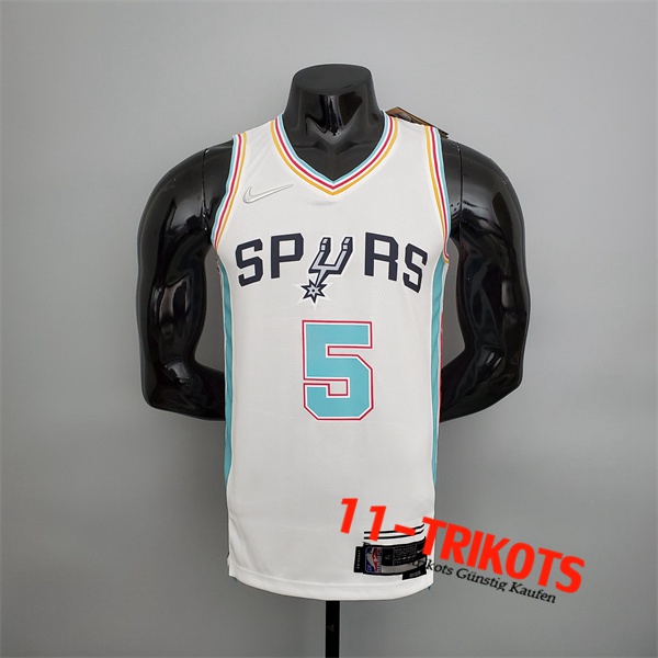 San Antonio Spurs (Murray #5) NBA Trikots 2022 Season Weiß City Edition