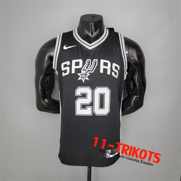 San Antonio Spurs (Ginobili #20) NBA Trikots Schwarz