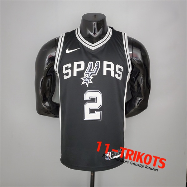 San Antonio Spurs (Leonard #2) NBA Trikots Schwarz