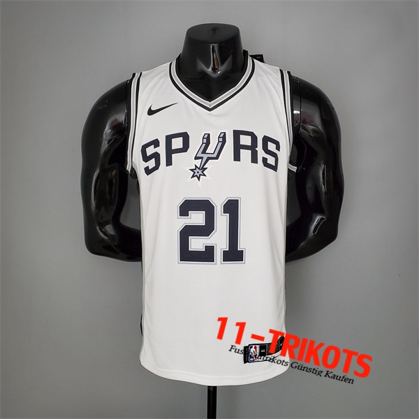 San Antonio Spurs (Duncan #21) NBA Trikots Weiß