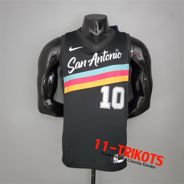 Neues San Antonio Spurs (DeRozan #10) NBA Trikots Schwarz City Edition