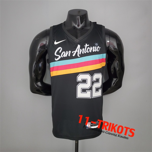 Neues San Antonio Spurs (Gay #22) NBA Trikots Schwarz City Edition