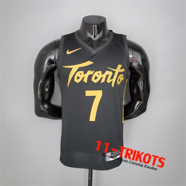 Toronto Raptors (Lowry #7) NBA Trikots 2021 Season Schwarz Gold