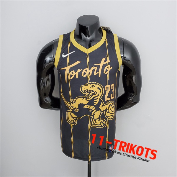 Toronto Raptors (Vanvleet #23) NBA Trikots 2022 Schwarz City Edition