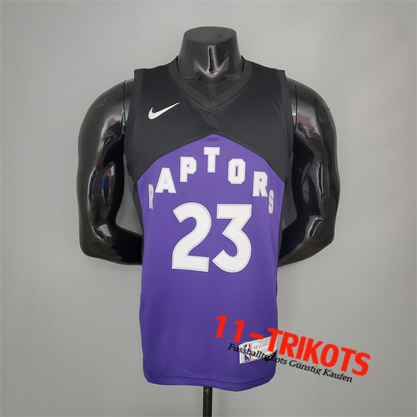Toronto Raptors (Vanvleet #23) NBA Trikots 2021 Violett/Schwarz Bonus Edition