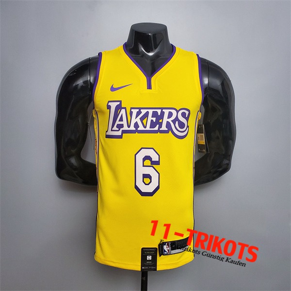 Los Angeles Lakers (James #6) NBA Trikots Gelb