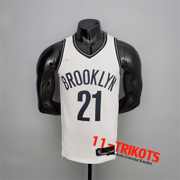 Brooklyn Nets (Aldridge #21) NBA Trikots Weiß 75th Anniversary