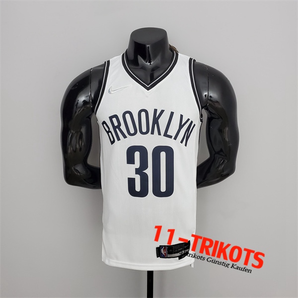 Brooklyn Nets (Curry #30) NBA Trikots Weiß 75th Anniversary