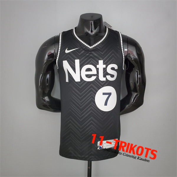 Brooklyn Nets (Durant #7) NBA Trikots 2021 Schwarz Bonus Edition