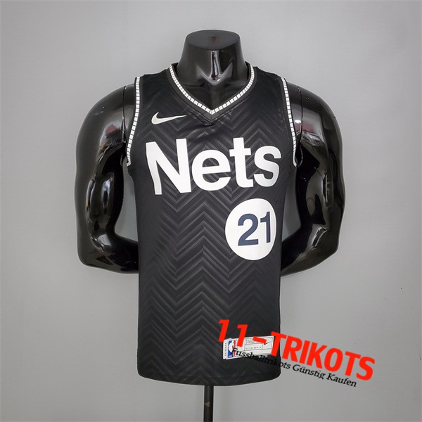 Brooklyn Nets (Harden #13) NBA Trikots 2021 Schwarz Bonus Edition