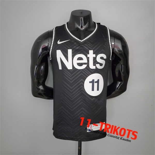Brooklyn Nets (Irving #11) NBA Trikots 2021 Schwarz Bonus Edition