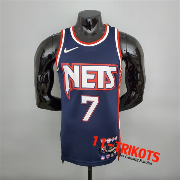 Brooklyn Nets (Durant #7) NBA Trikots Blau Royal 75th Anniversary City Edition