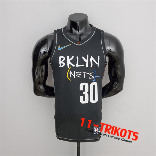 Brooklyn Nets (Curry #30) NBA Trikots Schwarz City Edition