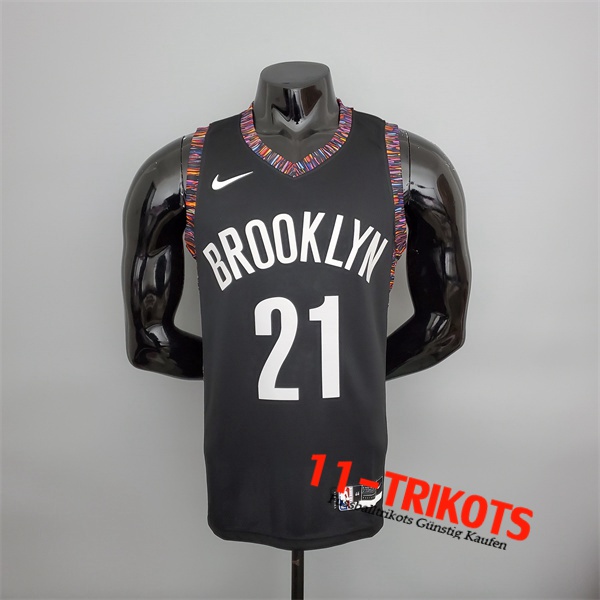 Brooklyn Nets (Brooklyn #21) NBA Trikots Schwarz City Version