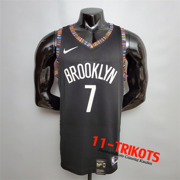 Brooklyn Nets (Durant #7) NBA Trikots Schwarz City Version