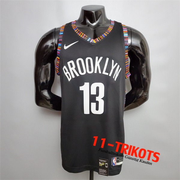 Brooklyn Nets (Harden #13) NBA Trikots Schwarz City Version