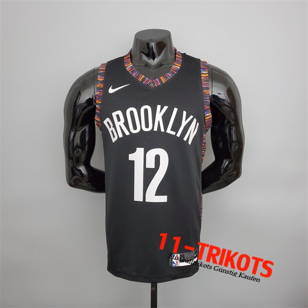 Brooklyn Nets (Harris #12) NBA Trikots Schwarz City Version