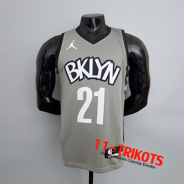 Brooklyn Nets (Aldridge #21) NBA Trikots Grau