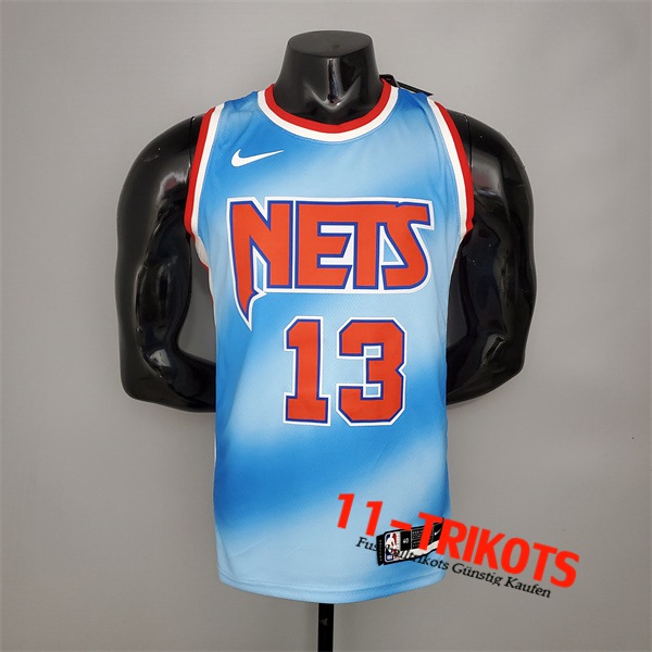 Neues Brooklyn Nets (Harden #13) NBA Trikots Blau Retro Limited Edition