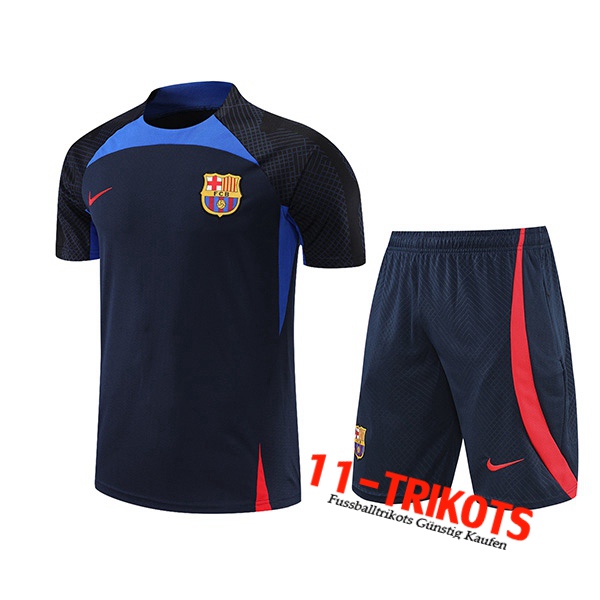 FC Barcelona Trainingstrikot + Shorts Navy blau 2022/2023