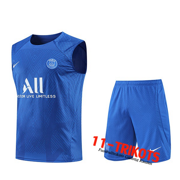PSG Trainings-Tanktop + Shorts Blau 2022/2023